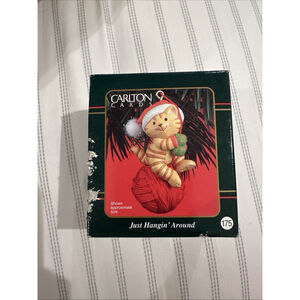 New Just Hanging Around Cat Little Treasures Carlton Cards Ornament 2000 #175
